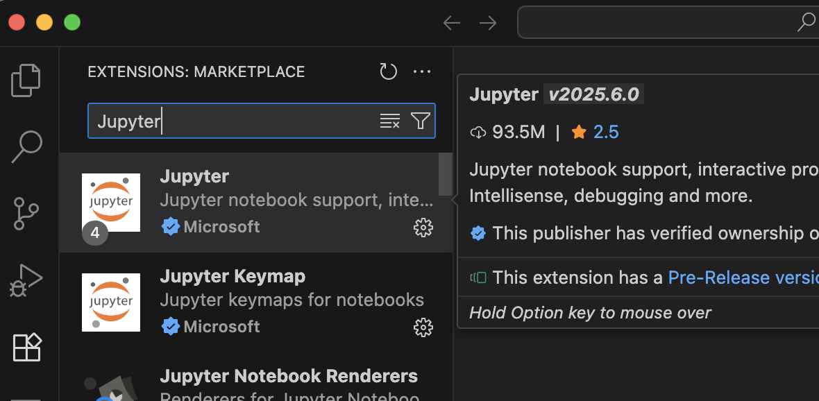 Jupyter extension
